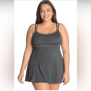 NEW Great Lengths | Plus Size Great Lengths Tummy Slimmer Empire Swimdress Sz 20